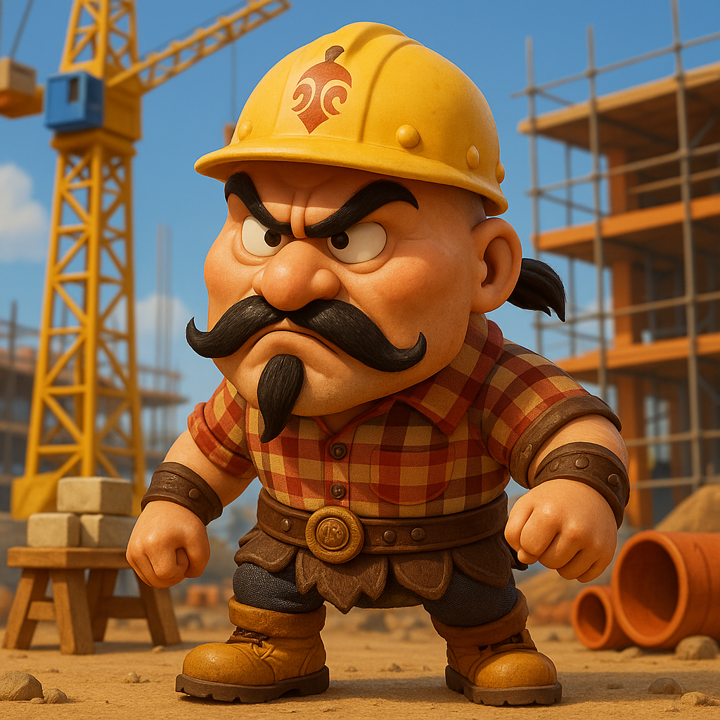 Attila as Construction Foreman